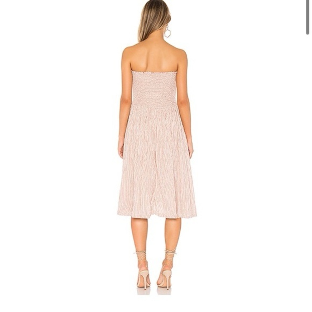 Free People Strapless Midi Stripped Dress Size XS - Picture 2 of 8